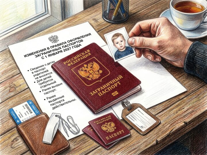 С 1 января 2027 года в заграничные паспорта перестанут вписывать данные о несовершеннолетних детях