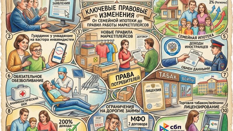 Топ 10 важных юридических изменений с октября 2026: от семейной ипотеки до правил работы маркетплейсов