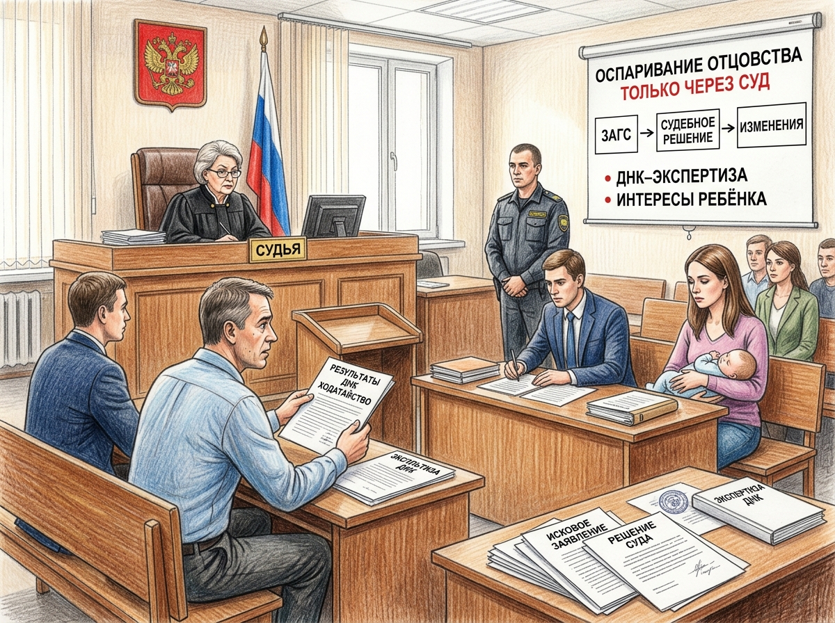 Оспаривание отцовства через суд: пошаговая инструкция