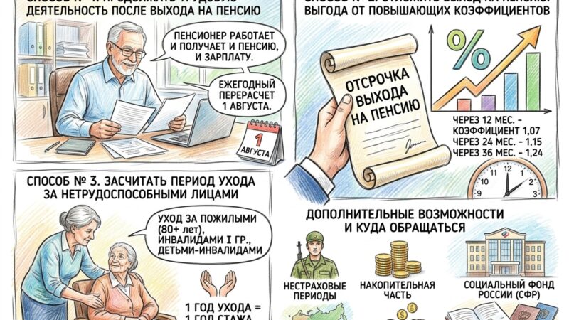 Как законно увеличить размер пенсии в 2026 году: проверенные способы