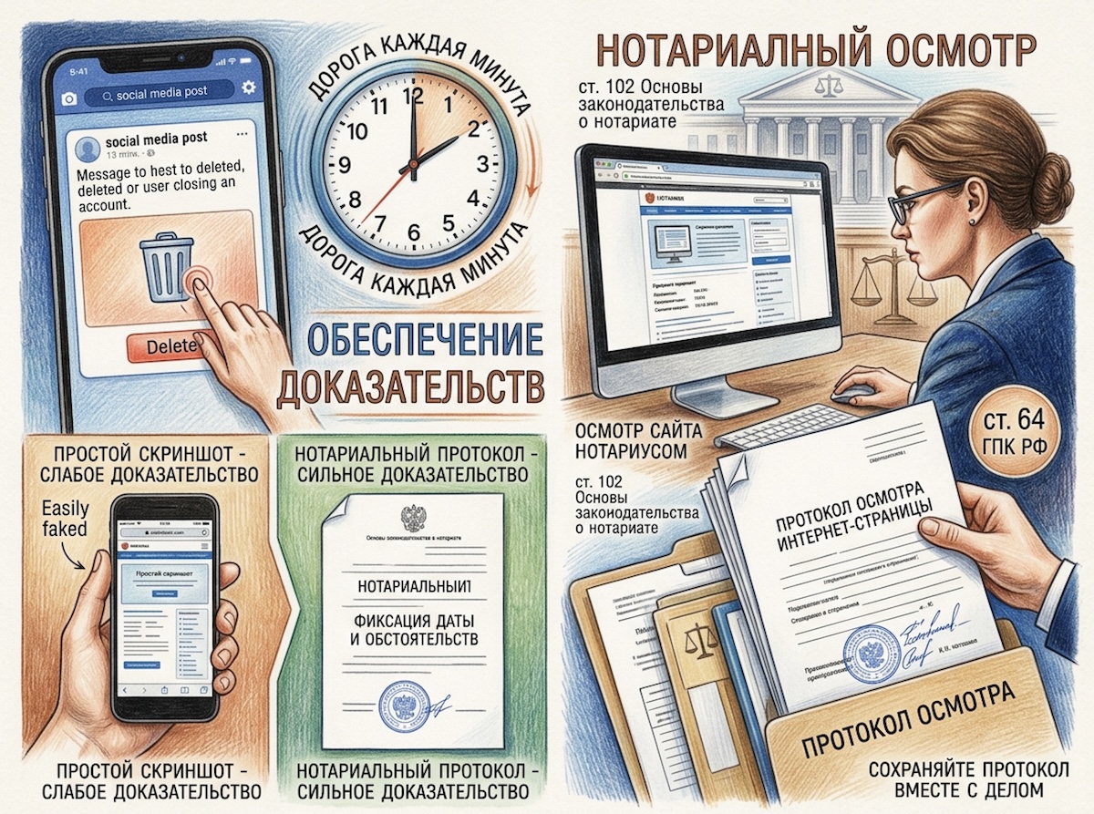 Обеспечение доказательств: как сохранить интернет-контент до суда